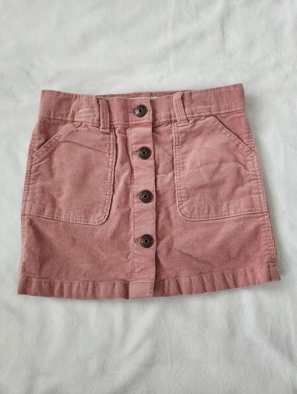 OshKosh Button-Front Pink Corduroy Skirt